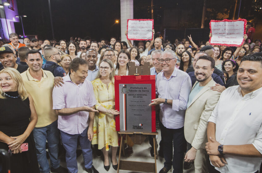  Maior Escola de Artes da região é inaugurada pelo prefeito Aprígio em Taboão da Serra