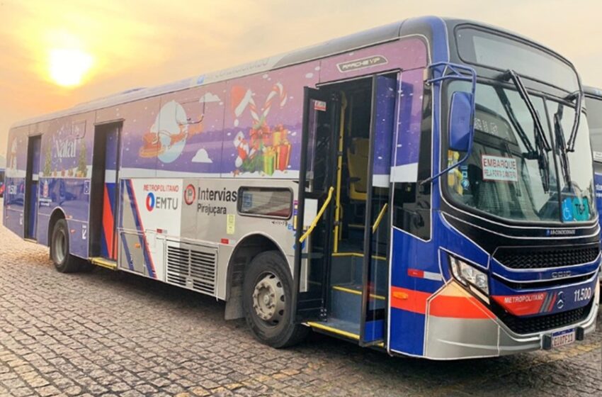  Ônibus decorados da EMTU já circulam por Taboão e região