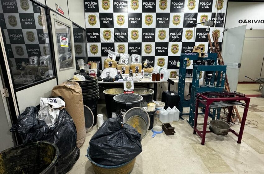  Dise fecha ‘laboratório’ de drogas e apreende 192 quilos de crack e cocaína em Itapecerica da Serra